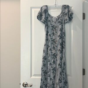 Carly Jean Los Angeles Floral Dress - Gray and Black